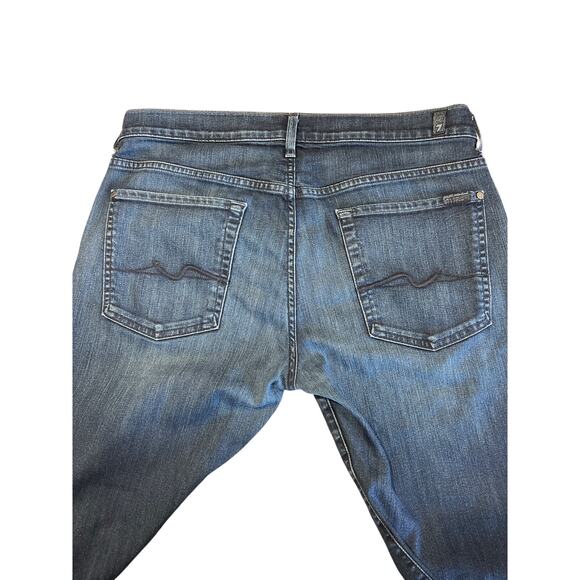 7 For All Mankind Austyn Straight Crop Jeans Women Size 36 Mid-Rise 28.5"Inseam - Picture 4 of 11